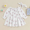 Floral Boho Dress & Matching Bow