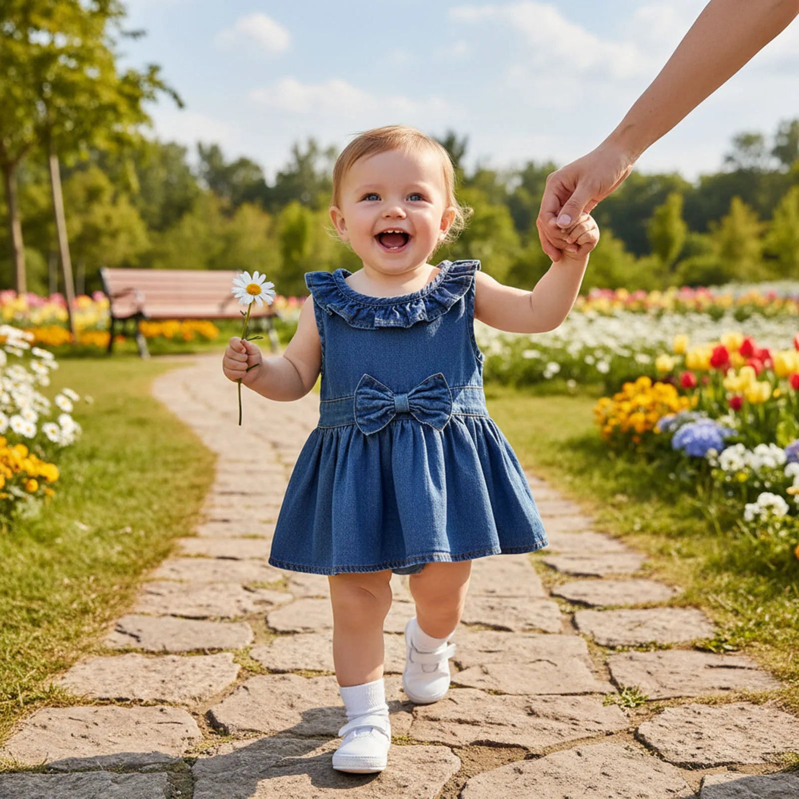 Denim Frilled Summer Jumpsuits