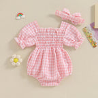 Plaid Whitley Romper & Headband