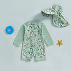 Blossoming Flower Swimsuit & Hat