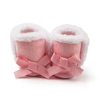 Back Bow Plush Boots