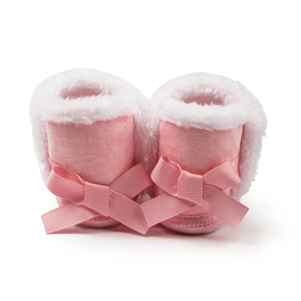 Back Bow Plush Boots