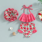 Ruffled Mermaid Fruit Swimsuit & Hat