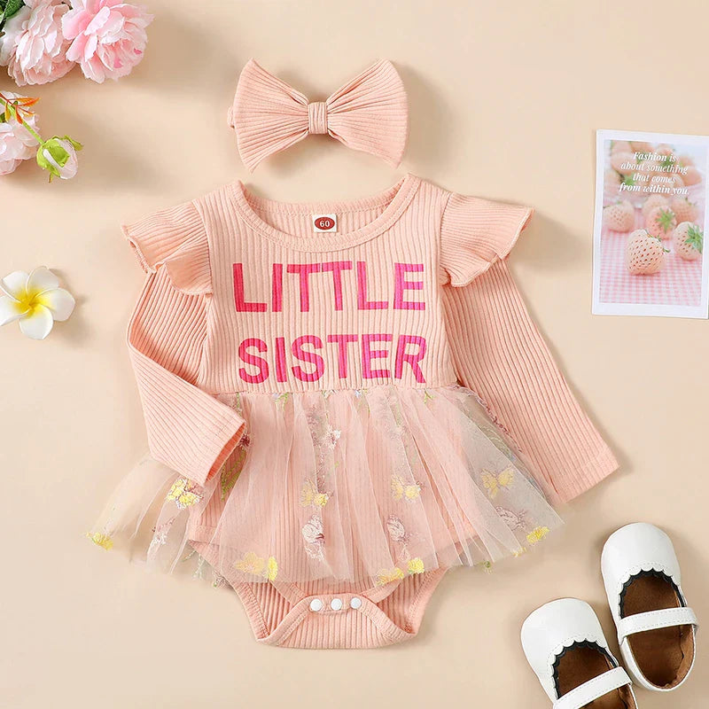 Little Sister Floral Mesh Tutu Dress