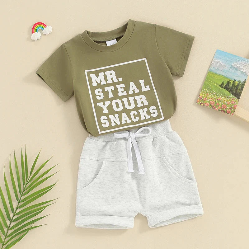 Mr. Steal Your Snacks T-shirt & Shorts