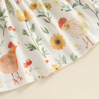 Ruffled Chicken Button Dress