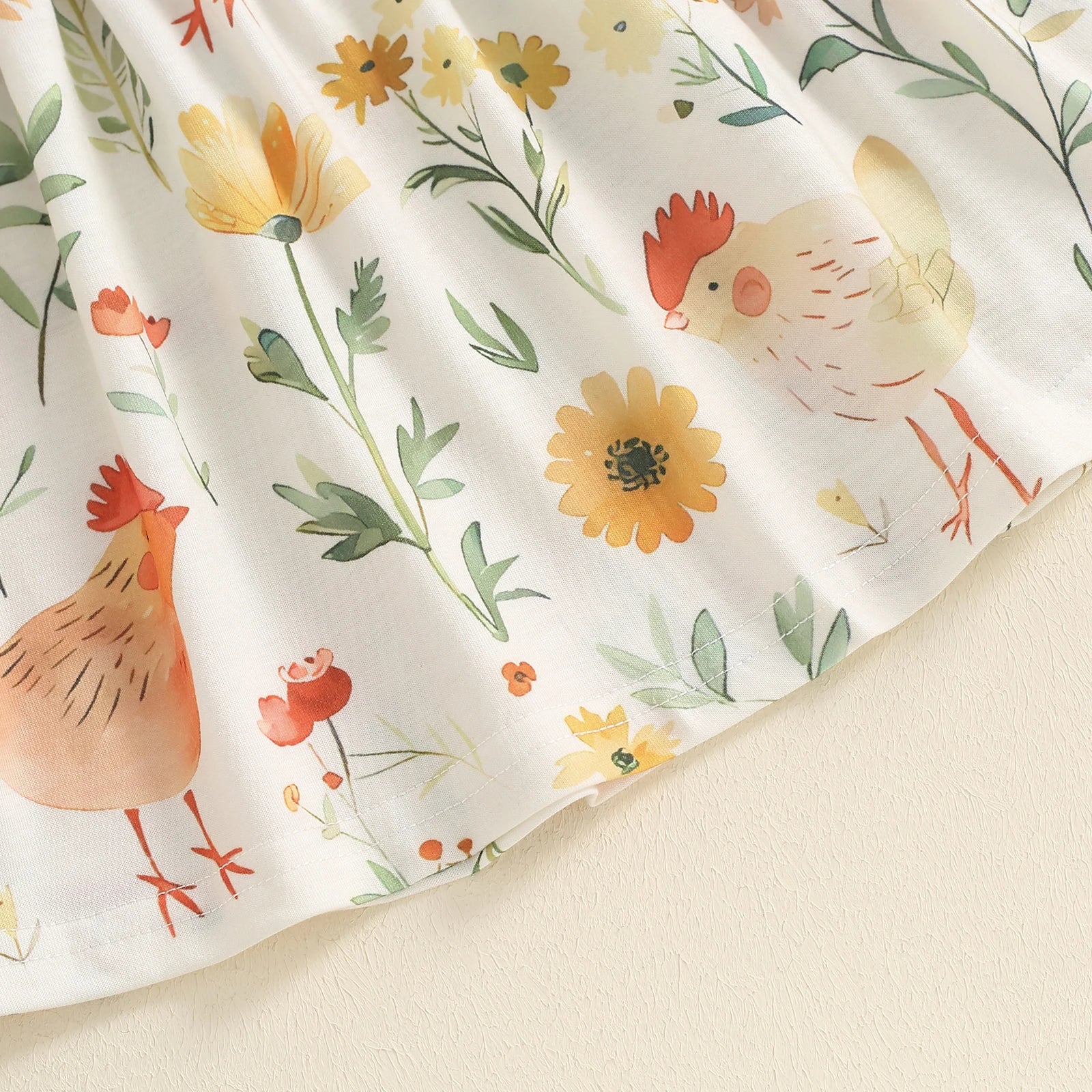 Ruffled Chicken Button Dress