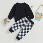 Checkered Plaid Pocket Top & Pants