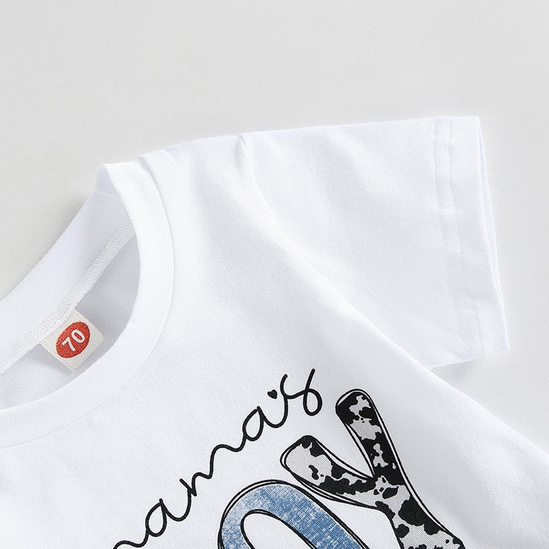 Mama's Boy Cow Print T-shirt & Shorts