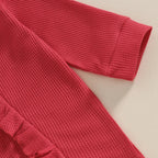 Ribbed Ruffles Onesie & Bow