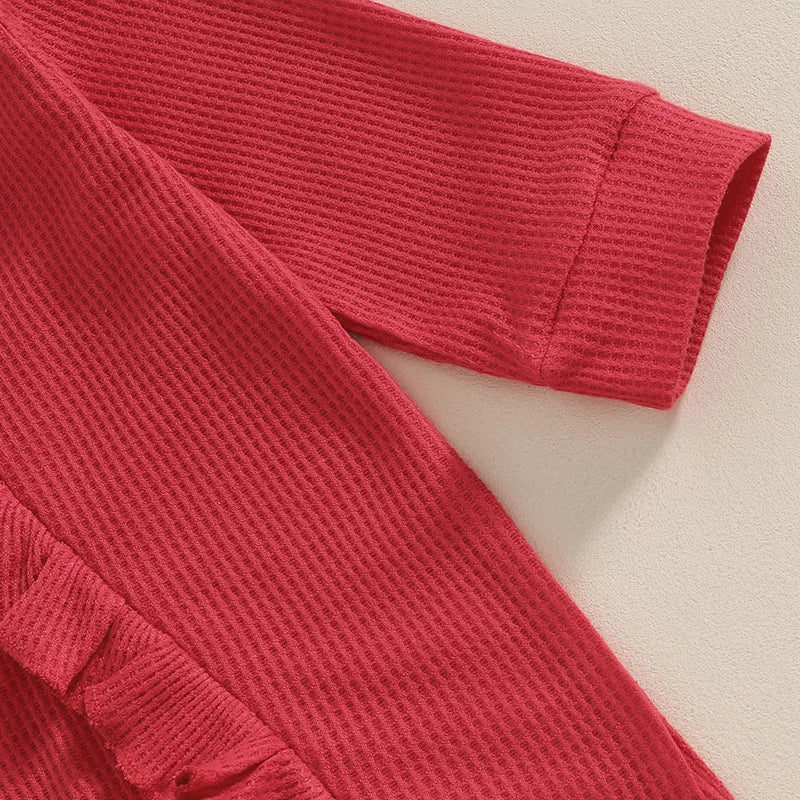 Ribbed Ruffles Onesie & Bow
