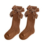 Glitter Bow Over the Knee Socks