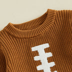 Baby Rugby Football Knit Romper 🏈
