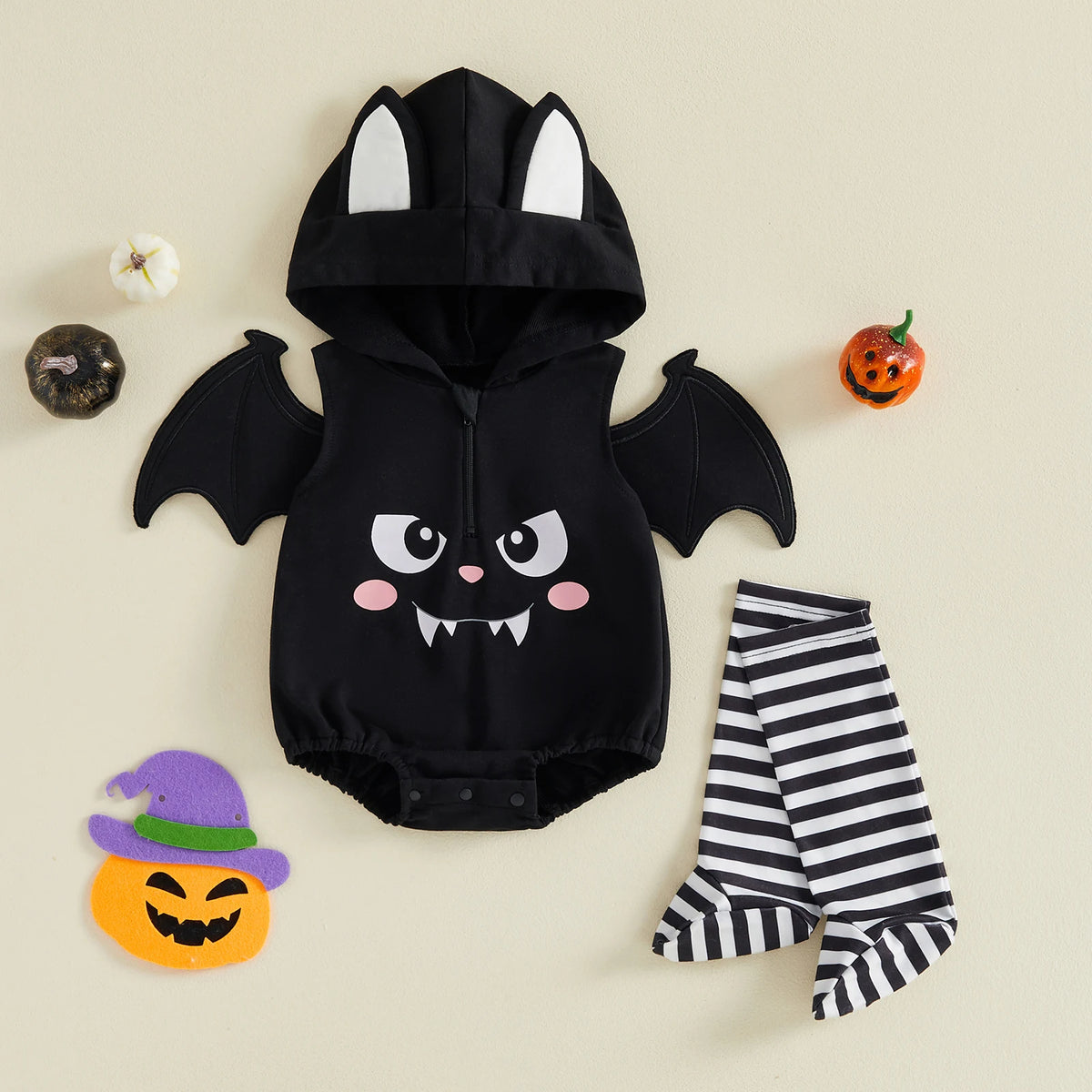 🦇 Spooky Friends Baby Halloween Romper