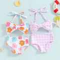 Patterned Bow Baby Bikini