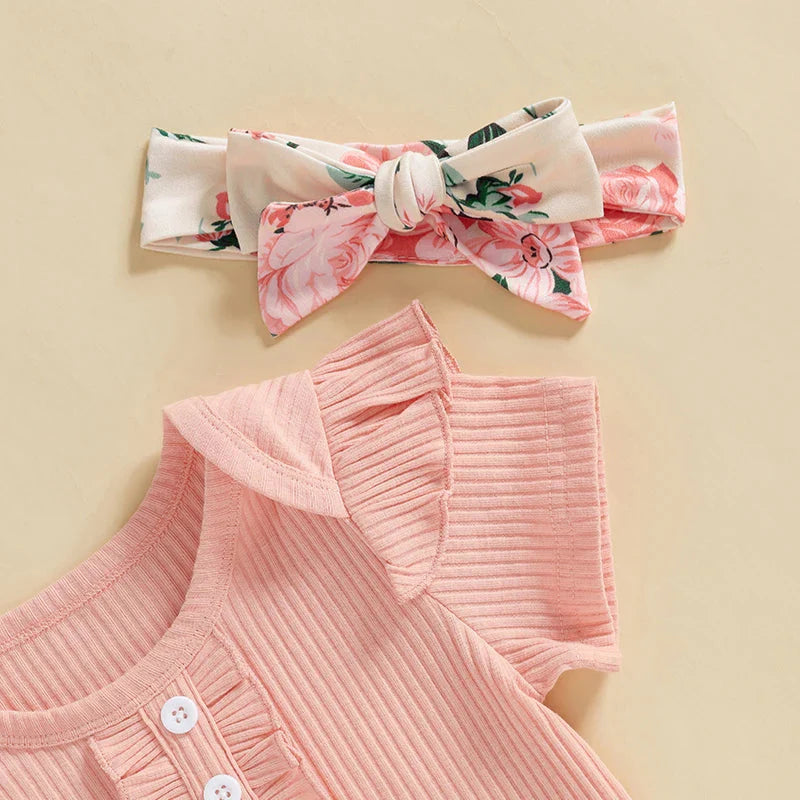 Aveline Floral Bell Bottoms Outfit & Bow