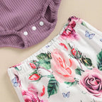 Boho Halter Floral Bell Bottoms Outfit