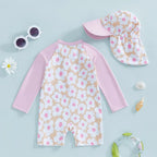 Long Sleeve Summer Swimsuit & Hat