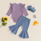 Striped Samara Bell Bottoms Outfit & Bow