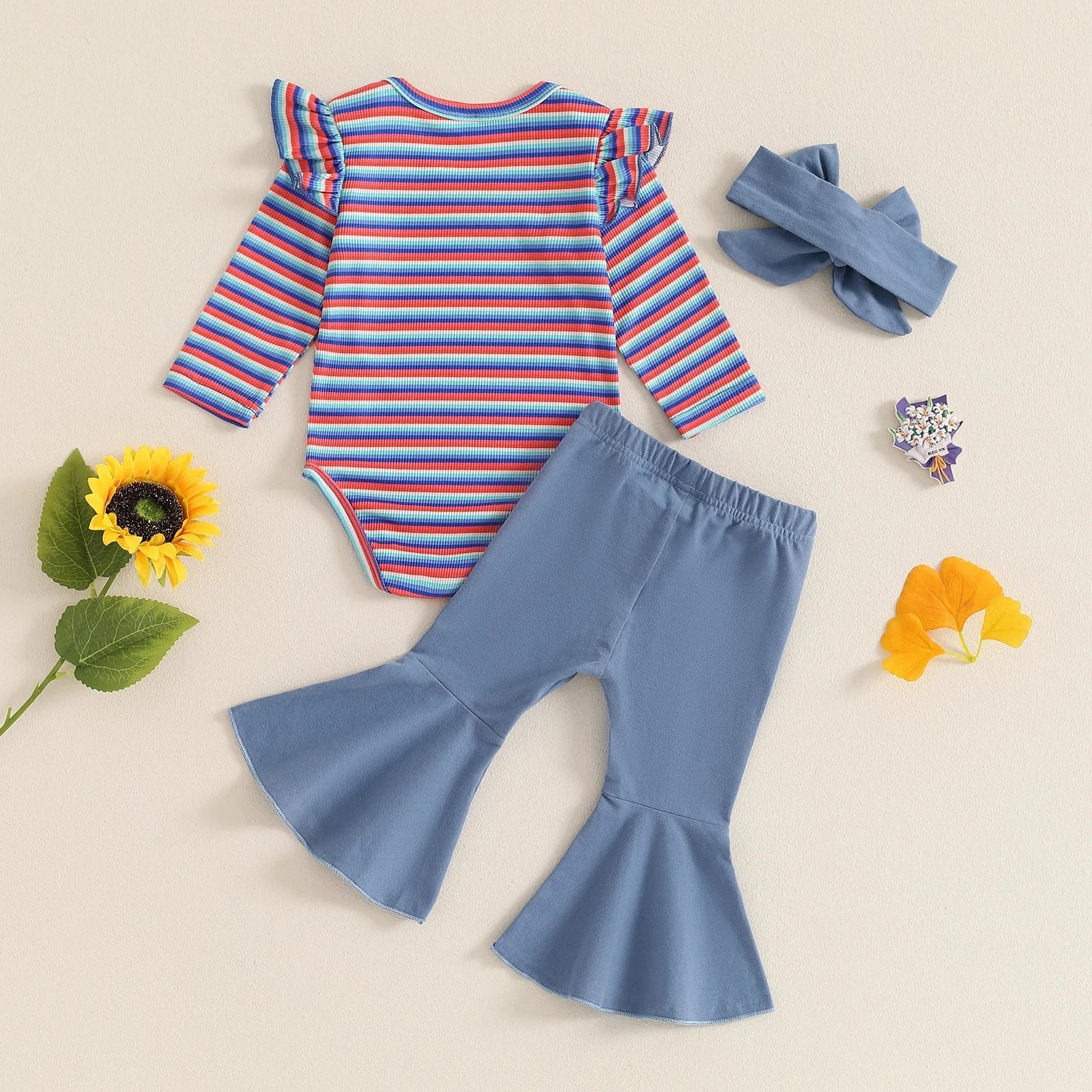 Striped Samara Bell Bottoms Outfit & Bow