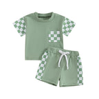 Checkered T-shirt & Shorts Set