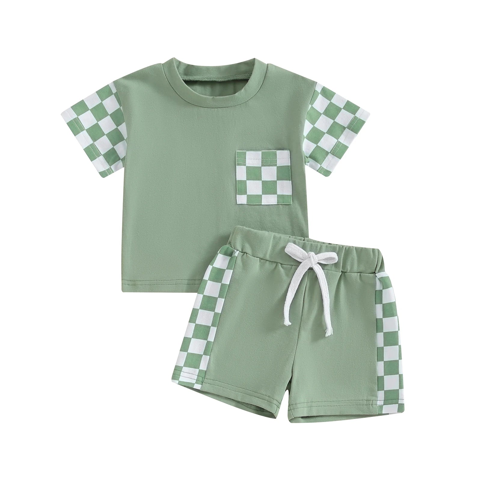 Checkered T-shirt & Shorts Set