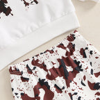 Cow Print Bow Bell Bottoms Outfit