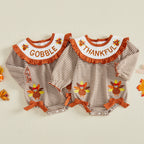 Baby Girl Thanksgiving Turkey Romper