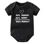 50% Mommy 50% Daddy 100% Perfect Baby Onesie (Multiple Color)