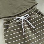 Peter Pocket Top with Striped Pants