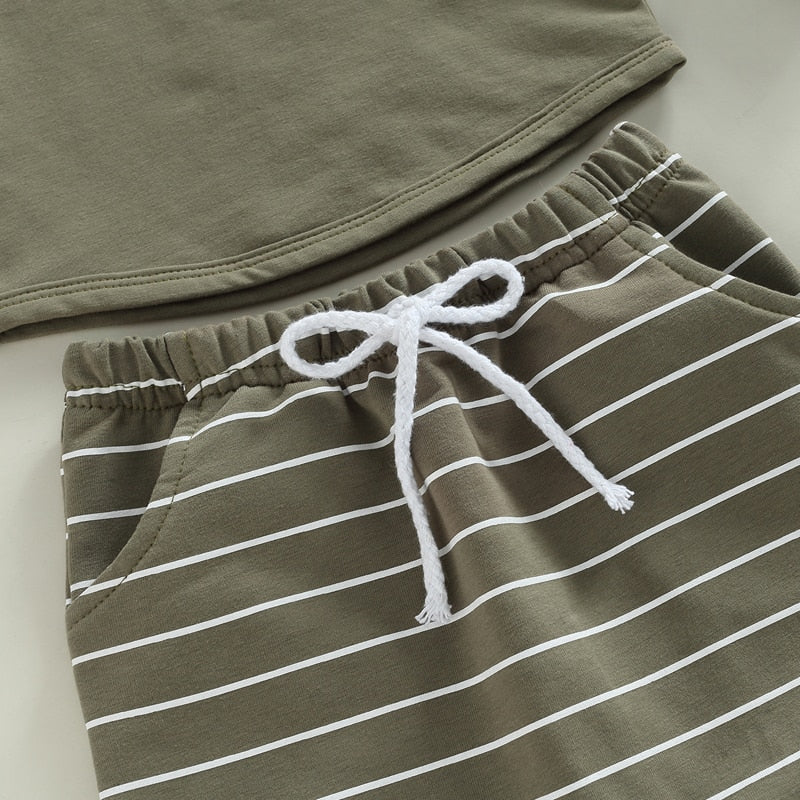 Peter Pocket Top with Striped Pants
