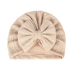 Solid Knit Bow Hat