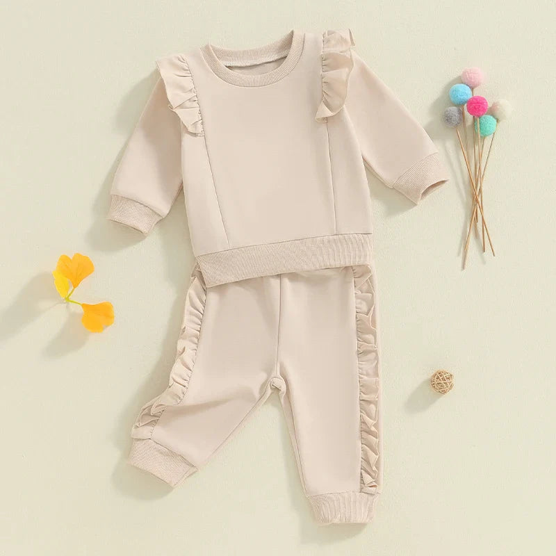 Solid Ruffle Julian Jogger Set