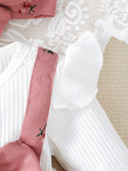 Baby Girl Floral Suspender Dress & Headband Set