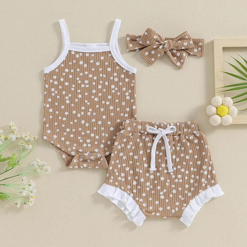 Ribbed Floral Summer Outfit