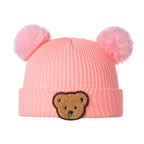 Pom Pom Bear Beanie Hat