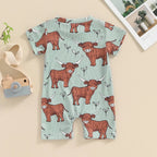 Ribbed Cow Onesie
