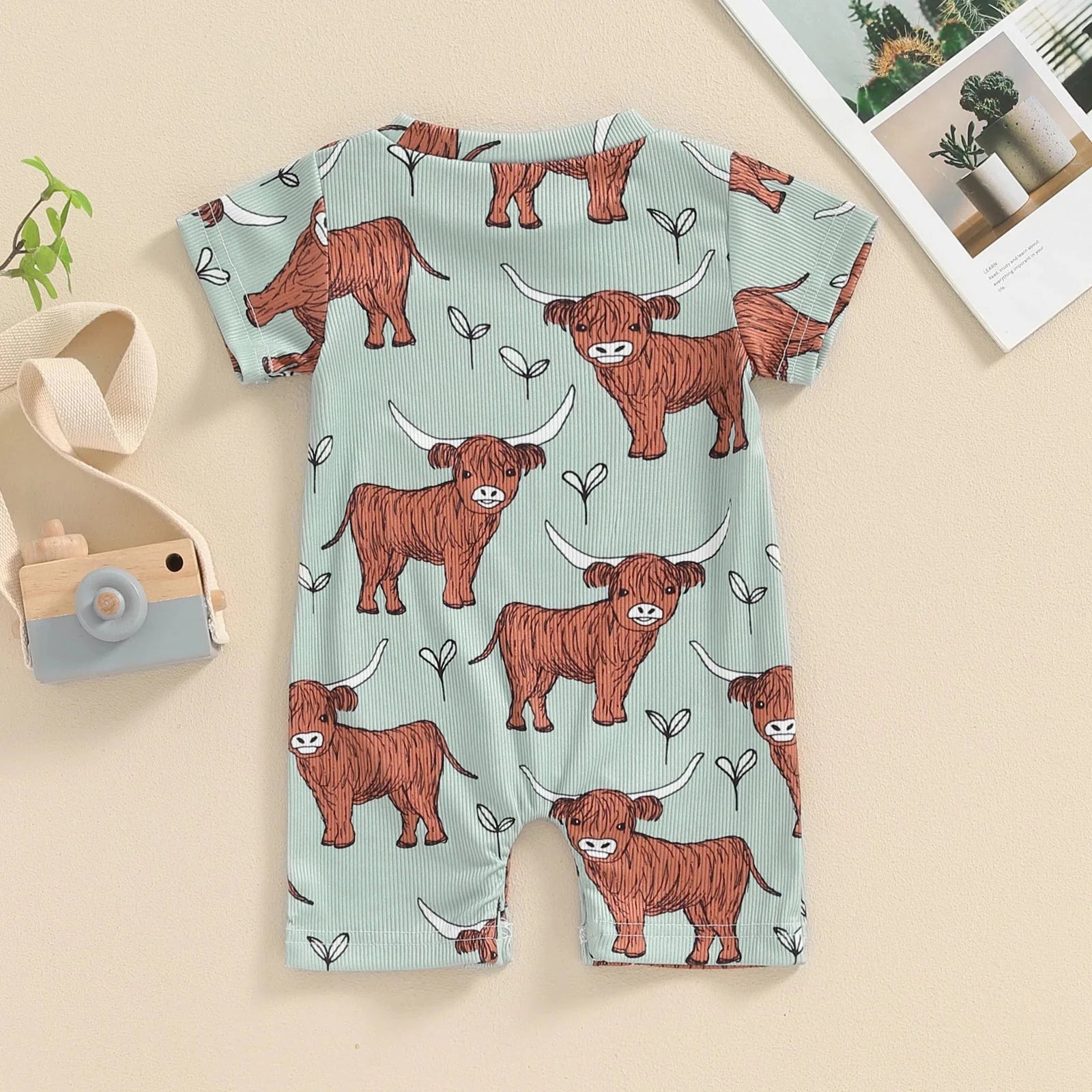 Ribbed Cow Onesie