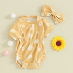 Ribbed Daisy Onesie & Headband