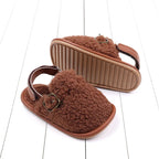Fleece Buckle Strap Shoes