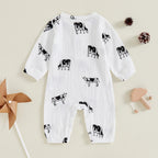 Cow Button Romper