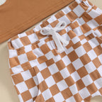 Little Dude Tank & Checkered Shorts