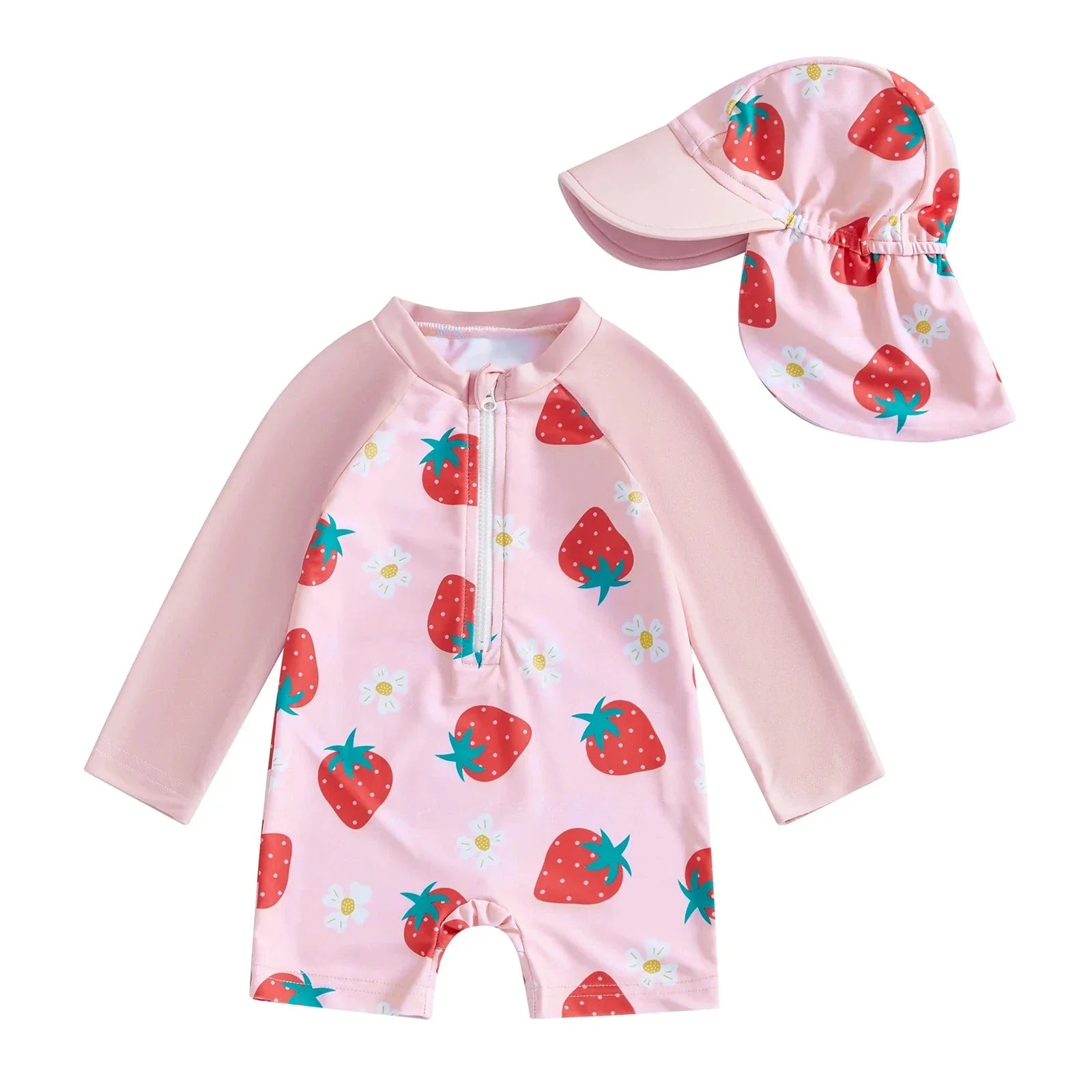Long Sleeve Summer Swimsuit & Hat