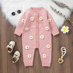 Daisy Blossom Baby Girl Knit Jumpsuit 🌸