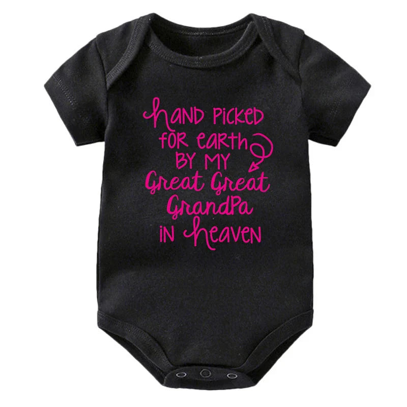 Hand Picked for Earth By My Great Great Grandpa in Heaven Onesie