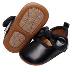Baby Girl Bow Leather Flat Shoes