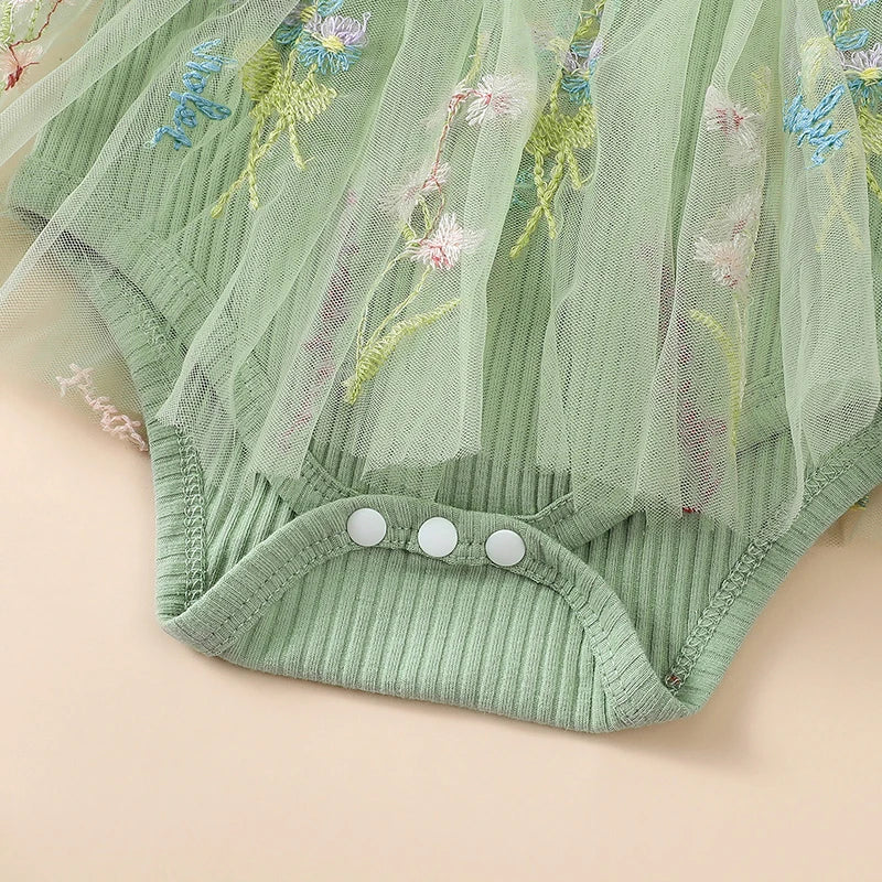 Little Sister Floral Mesh Tutu Dress