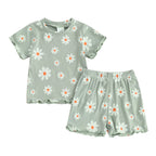 Ribbed Flower T-shirt & Shorts