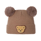 Pom Pom Bear Beanie Hat