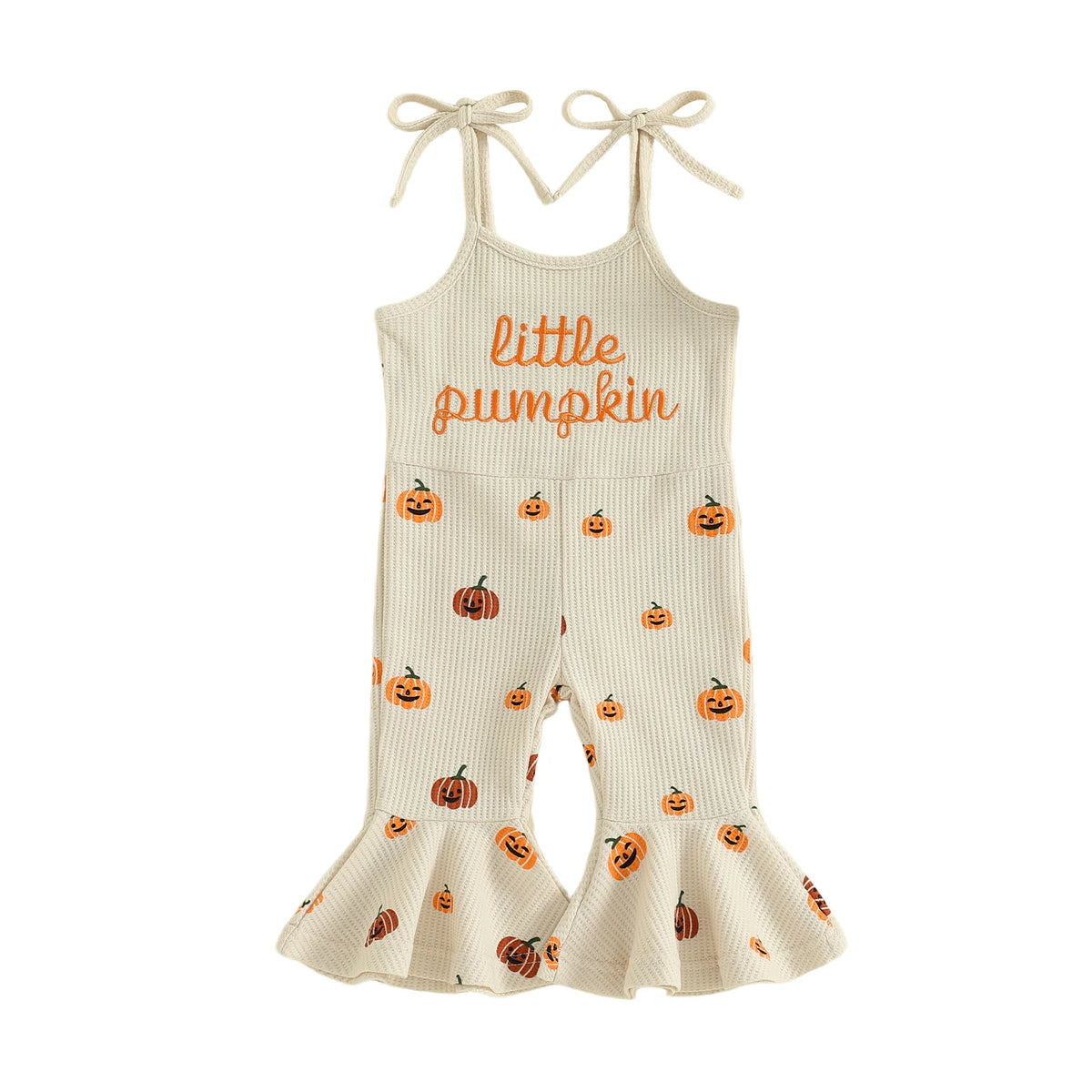 🎃 Little Pumpkin Girl Flare Ruffled Romper
